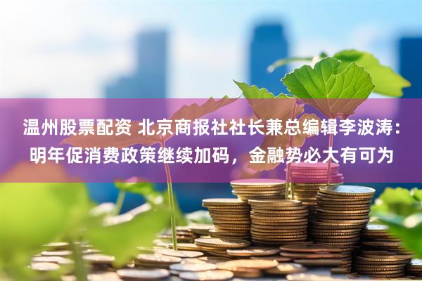 温州股票配资 北京商报社社长兼总编辑李波涛：明年促消费政策继续加码，金融势必大有可为